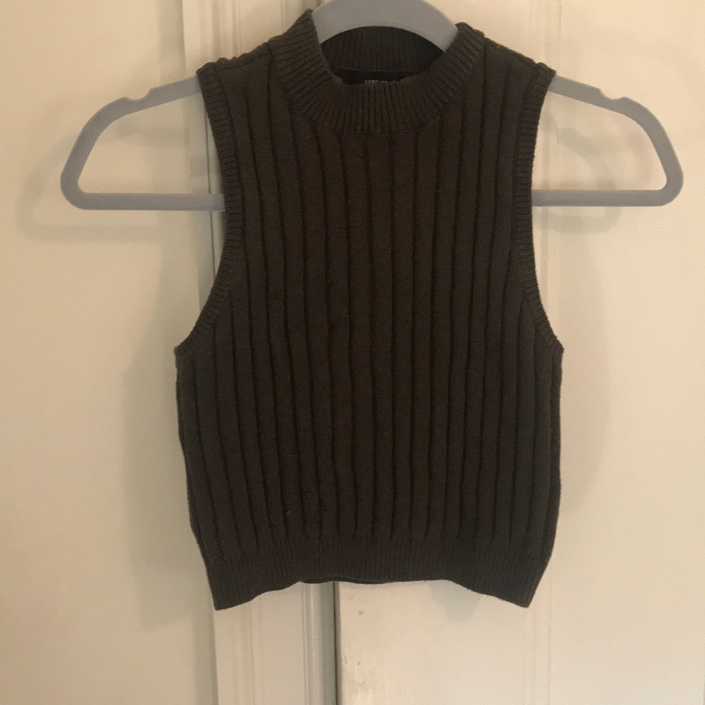 SOLD Vintage green knit sweater vest